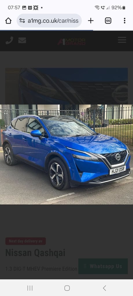 Nissan qashqai premiere low milllage 