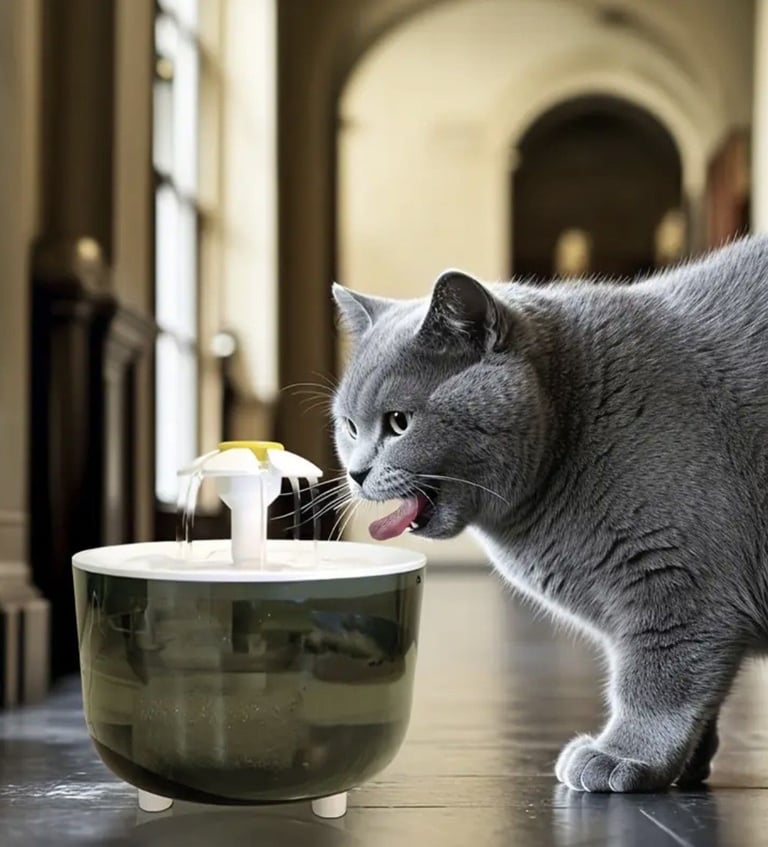  Automatic Pet Water Fountain with Flower Design