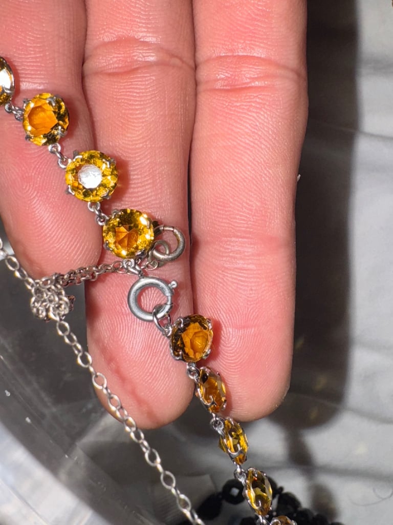 Antique citrine. Necklaces-2