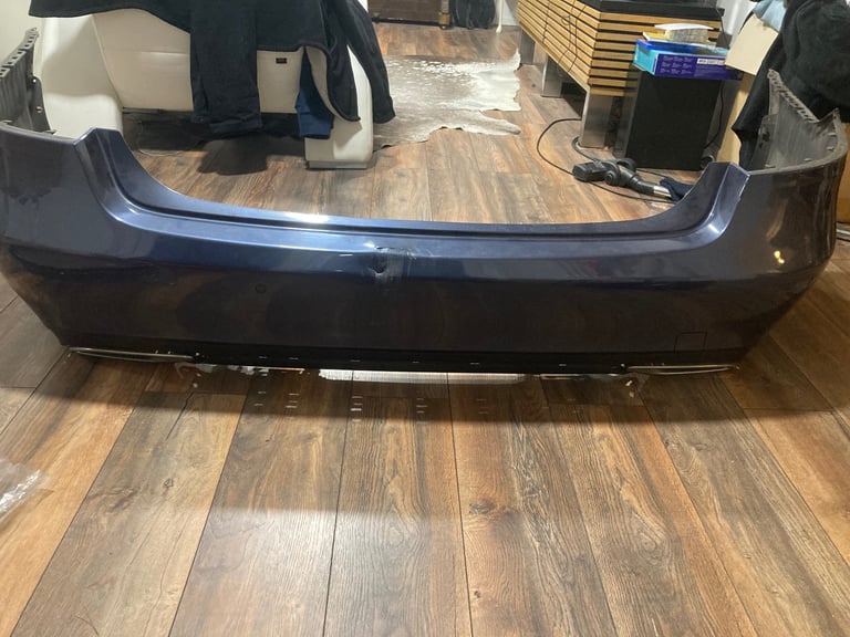 Mercedes W212 2014 Rear Bumper Blue (paint Code 585) 