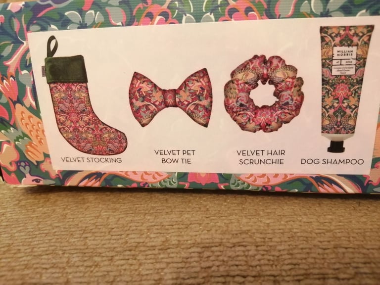 image for William Morris at Home Canine Companion Festive Dog Stocking Set Vegan PETA Approved
