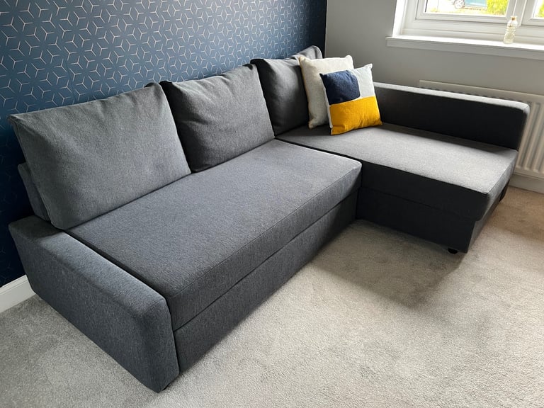 image for IKEA - FRIHETEN Corner sofa-bed with storage, Skiftebo dark grey - IMMACULATE- RRP £599
