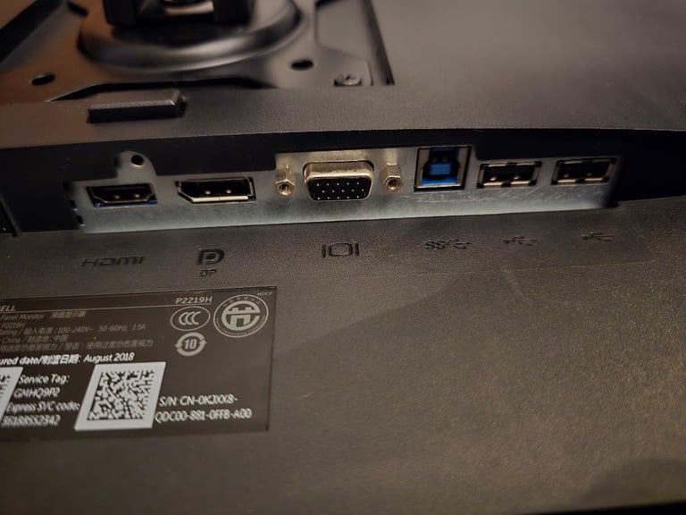 2 x Dell 21.5 inch HD monitors on arm