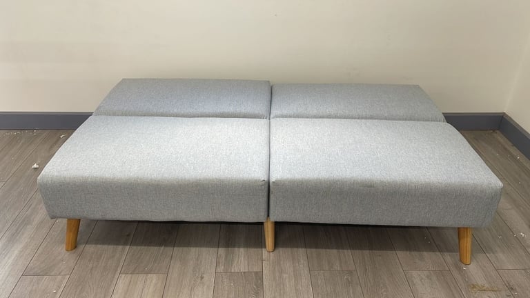  Fabric Sofa Bed With Footstool 2 Seater