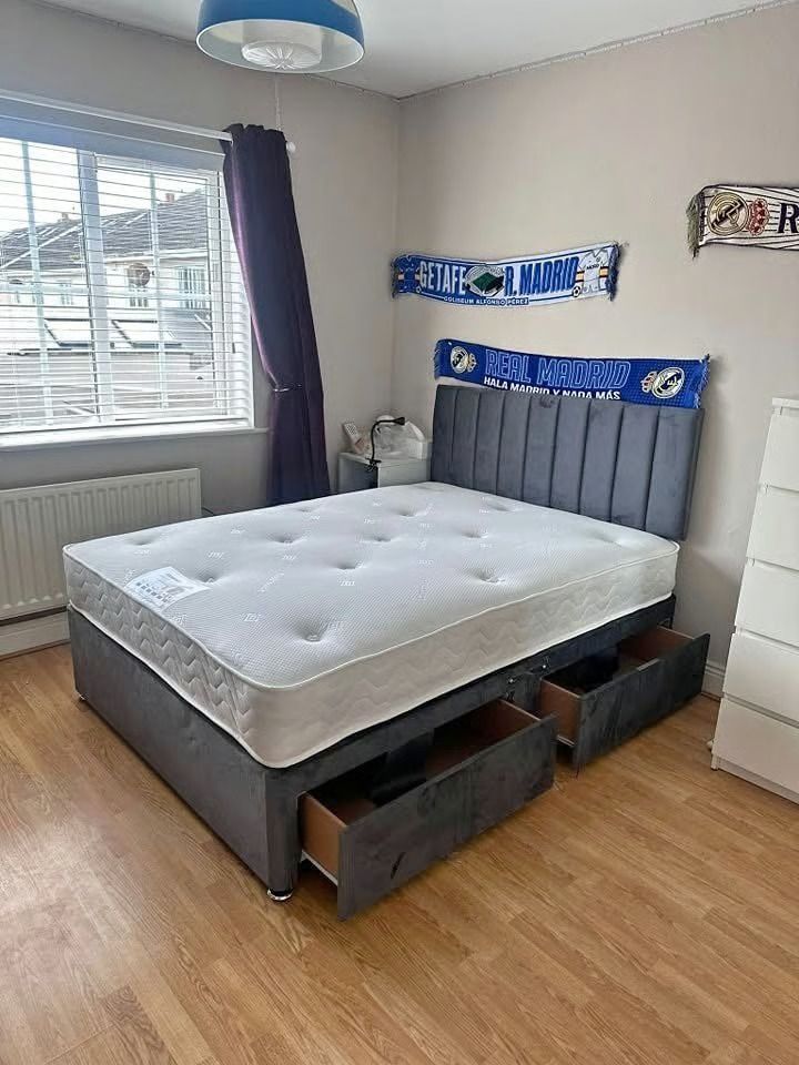 image for ** Double Divan Bed Set – Optional Mattress + Drawers | Free Delivery  **