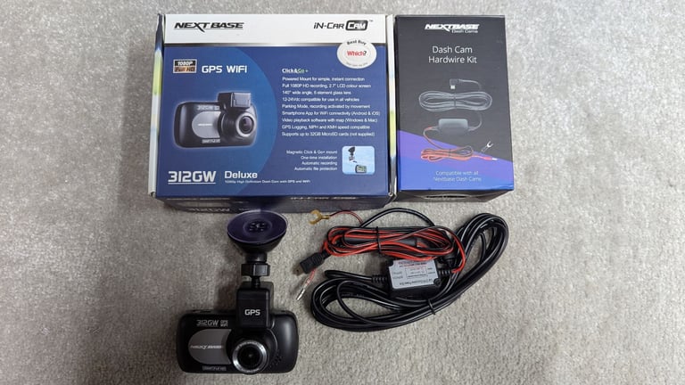 Excellent condition Next Base 312GW dashcam kit 