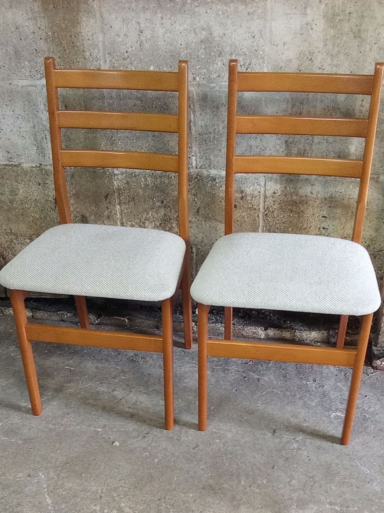 2 teak dining chairs 