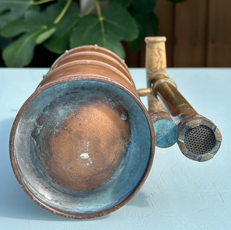 ANTIQUE FRENCH COPPER VINE SPRAYER, MURATORI PARIS GARDEN SPRAYER, H34cm - 1900s - WILL POST!