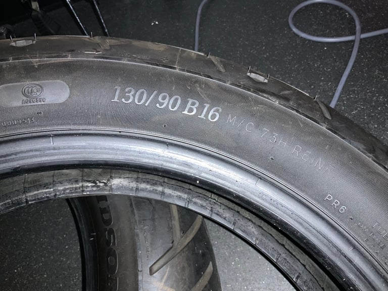 Two Harley Davidson tyres 