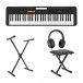 Keyboard Casio CT S100 61 key with stand, bench, headphones and adaptor