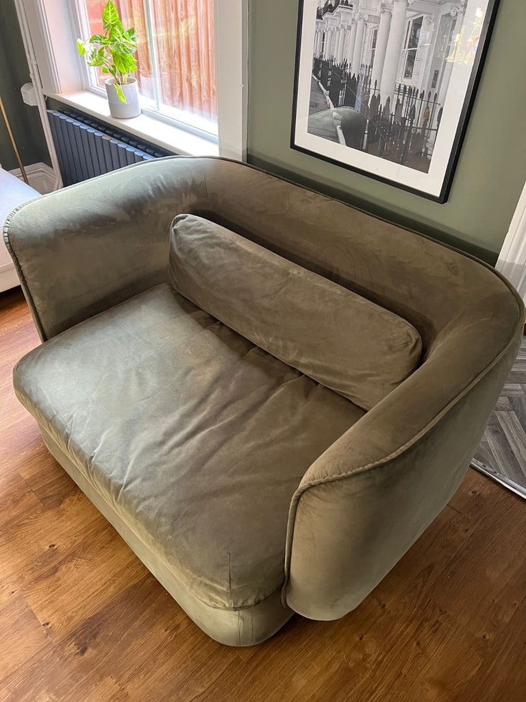 Made Love Seat Sofa Green £400 new 