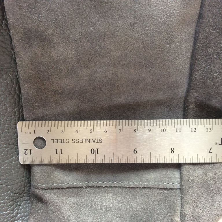 A. Bellucci women's grey tassel genuine suede leather shoulder bag medium, VGC