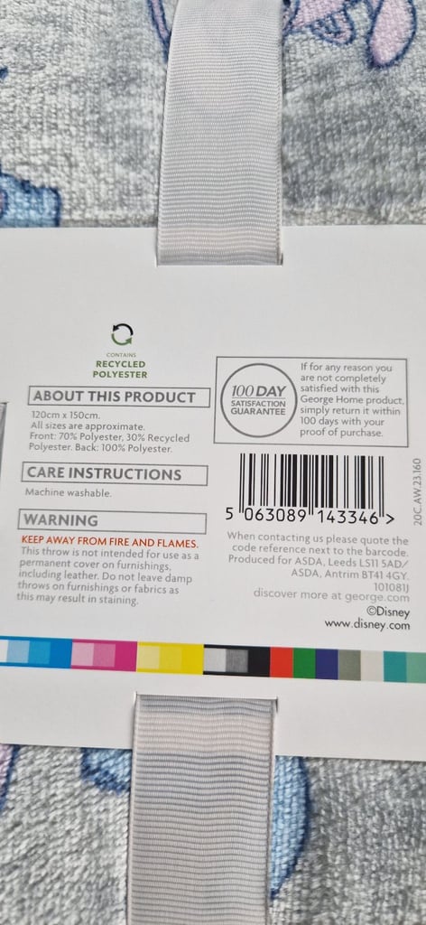 Stitch Sherpa Blanket/Throw BNWT