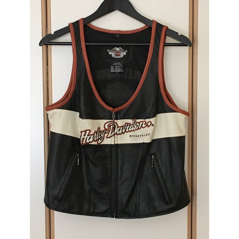 Harley Davidson Ladies Leather Waistcoat Large (36”-38”)
