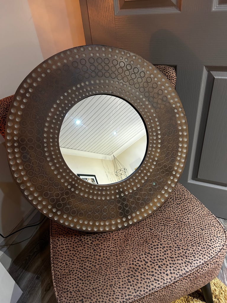 Round Wooden Mirror