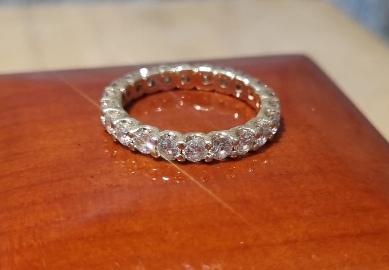 image for Gold 14ct Diamond full Eternity ring. 