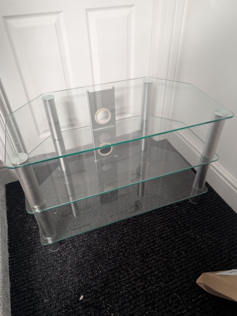 Glass TV stand 