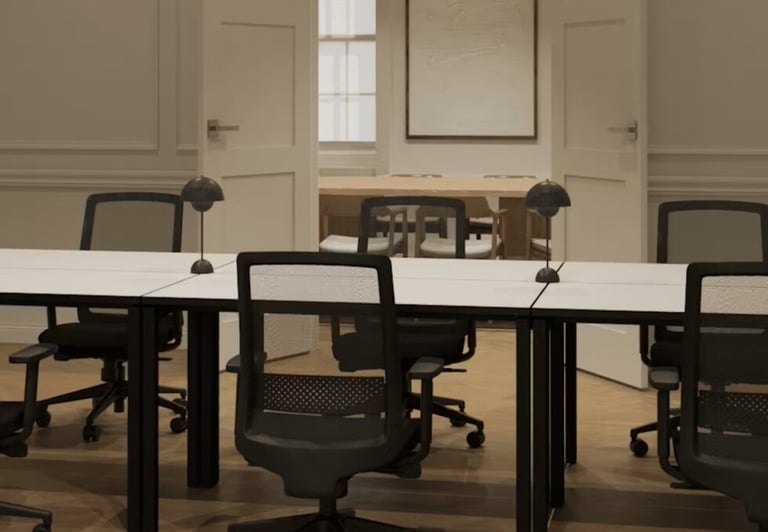 Furnished offices to rent in *Marylebone*. Office Spaces for 3 to 95 desks