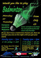Badminton in Denton (M34 6AF) & Brinnington (SK5 8LS)