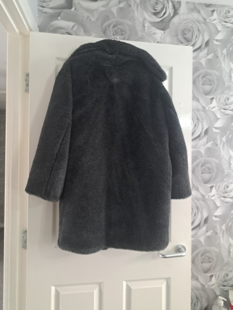 Wallis Ladies grey fur coat