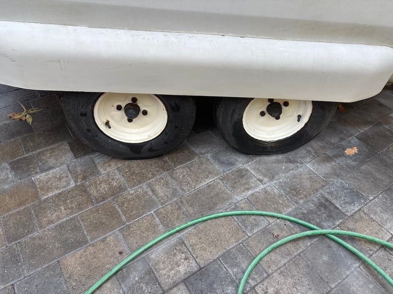 Twin axle fibreglass trailer