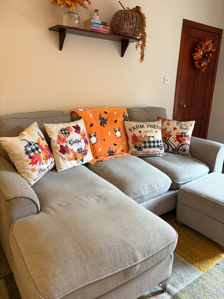 image for L-Shape Sofa with Pouffé