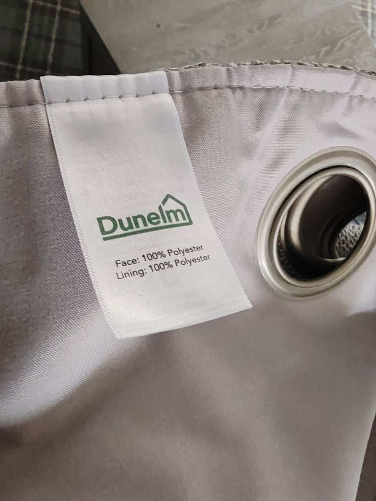 2 pairs of Grey Eyelet Curtains 