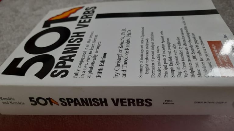 501 SPANISH VERBS GRAMMAR BOOK NEW + 2 free BOOKS