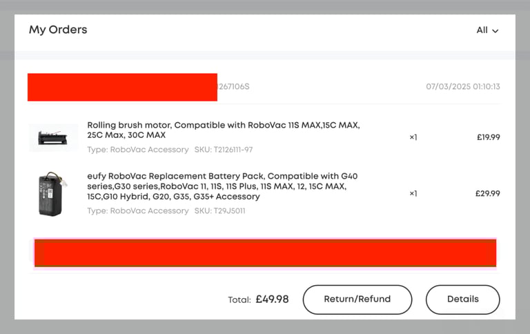 Eufy RoboVac 30C Robot Vacuum + Brand New Official Spare Parts