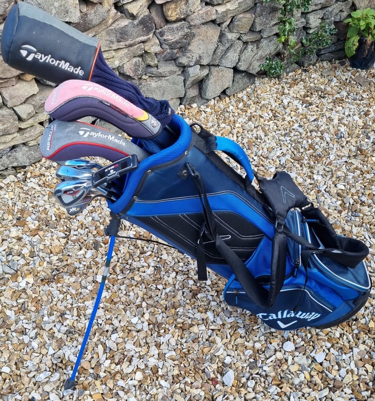 Taylor Made driver & 2x hybrids, Fazer CTR 6-LW & Cobra 5-iron, putter, Callaway stand-bag & MORE