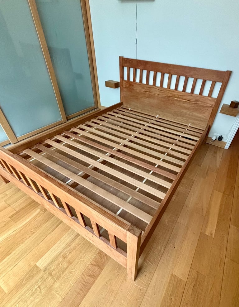 Habitat Oak King Size bed frame (solid wood) circa early 90s