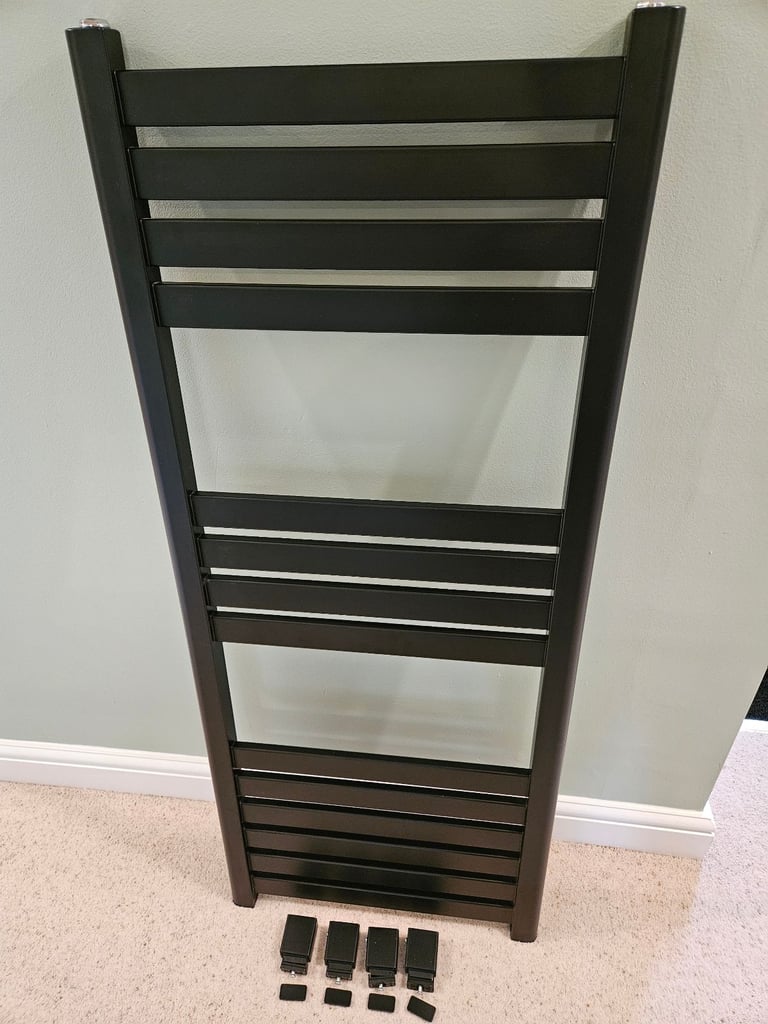 image for Black towel rail 1200 x 500