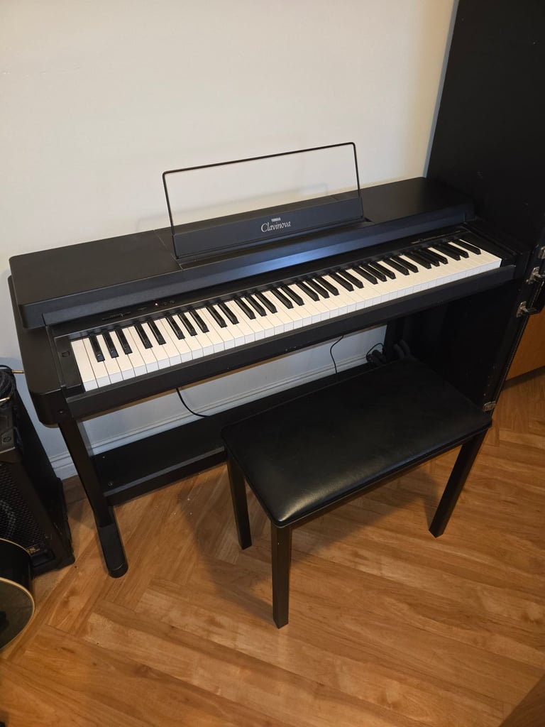 image for Yamaha Clavinova CLP-250 AMW piano with original stool. Plays really well.