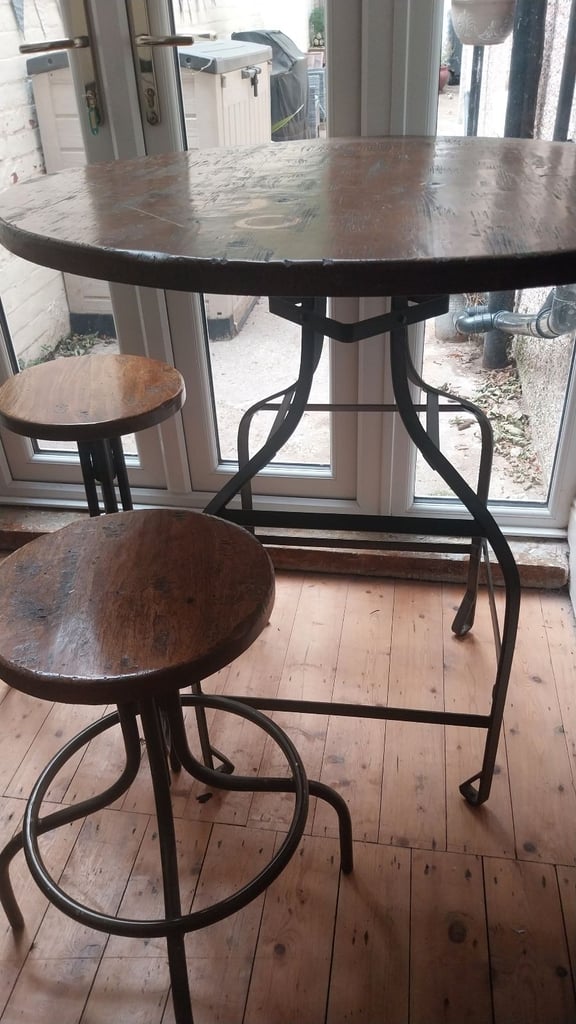 Bar table and stools