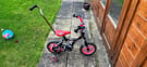 3 - 5 years Childs bike with push along handle