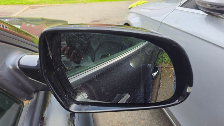 Driver Side Door / Wing Mirror Audi A5 2013 to 2013 Black LZ9Y Heated