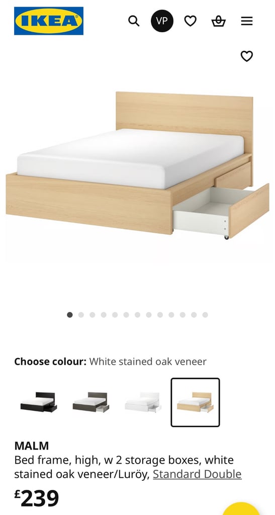image for Bed frame Malm Ikea (King Size)