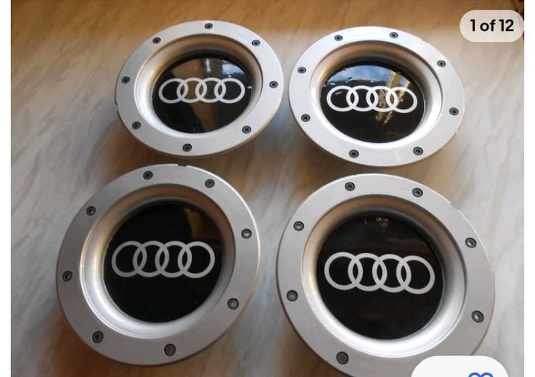 AUDI TT MK1 WHEEL CENTRE CAPS (set of 4) FOR 9+12 SPOKE ALLOYS