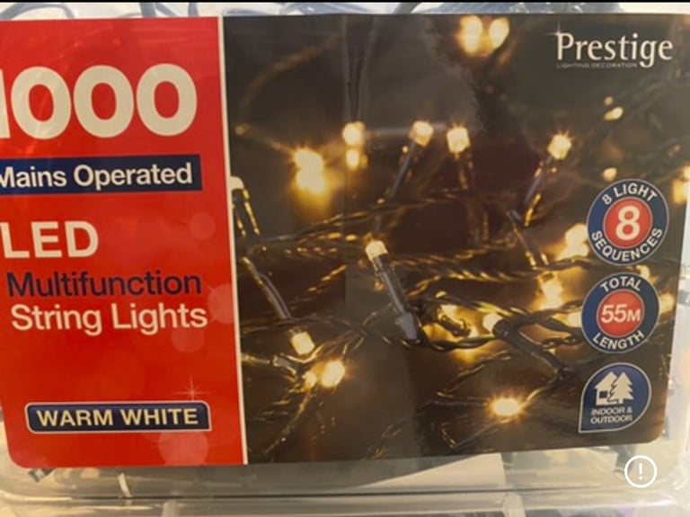 image for LED fairy lights 1000 warm white X2 sets