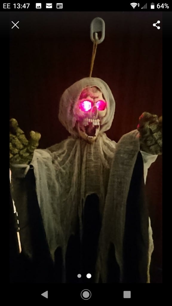 image for Halloween hanging aminated skeleton 