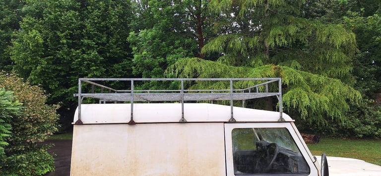 Land Rover 90 Galvanised Roof Rack with Ladder