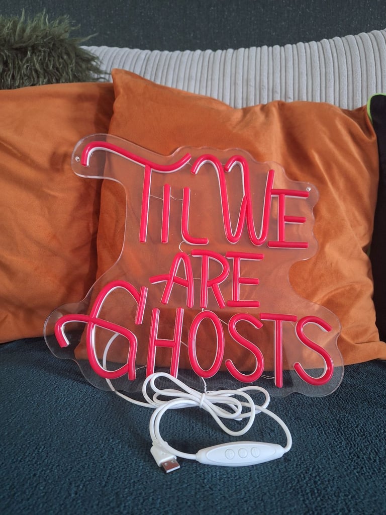 Til We Are Ghosts LED Light Sign