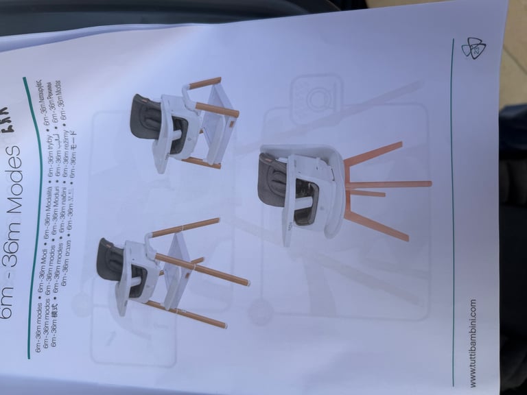 Tutti Bambini Nova Birth to 12 Years Complete Highchair Package - Grey/Oak