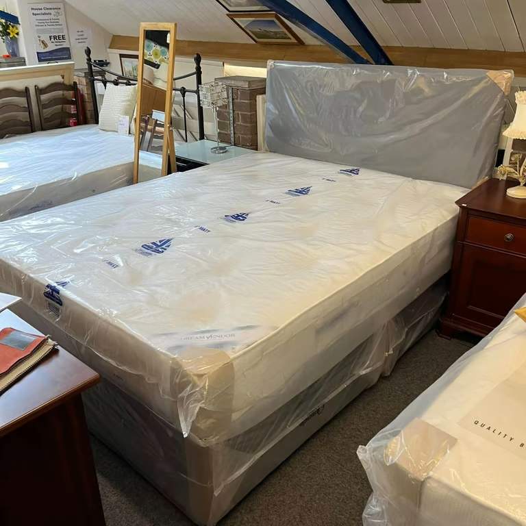 image for 🎉 LIMITED STOCK! Double Divan Bed – Small Double – Brand New – Guaranteed