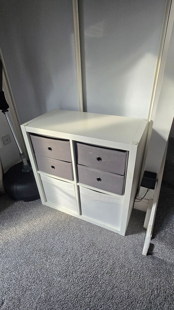 Ikia Shelving unit, white, 77x77 cm kallax