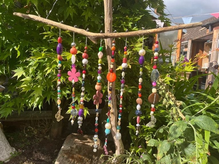image for Handmade Decretive Beaded Sun catcher Wind Charm Gift