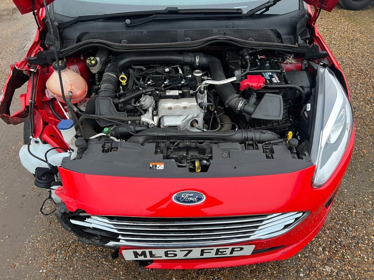 2017 FORD FIESTA ZETEC RED EURO 6 ULEZ COMPLIANT SALVAGE DAMAGED REPAIR CAT S 