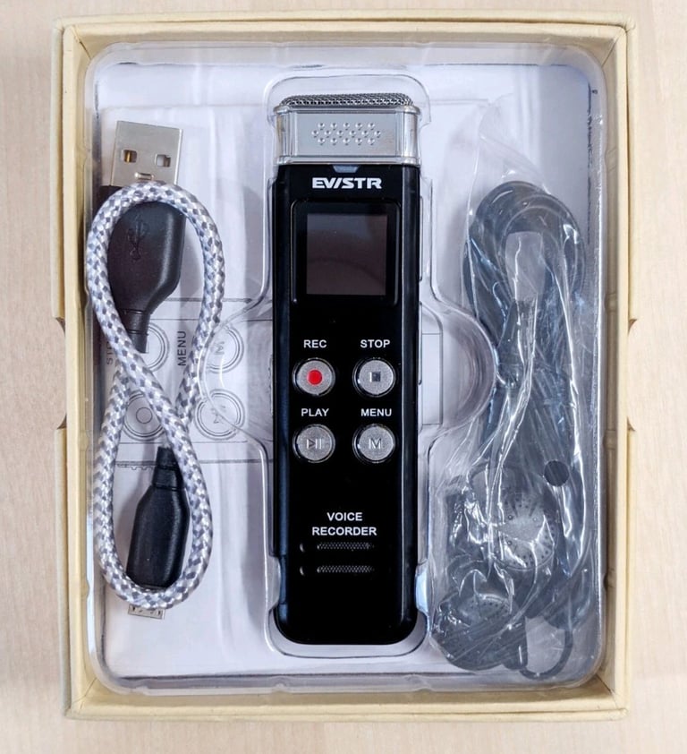 EVISTR L157 Digital Voice Recorder & Voice Activated Recording  & Playback 16GB