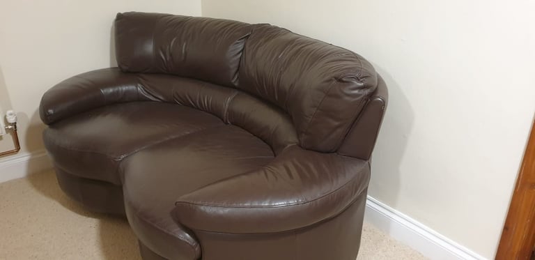 2 seater leather settee
