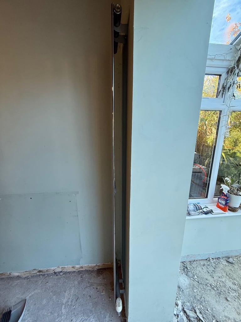 Chrome tall radiator single flat panel vertical